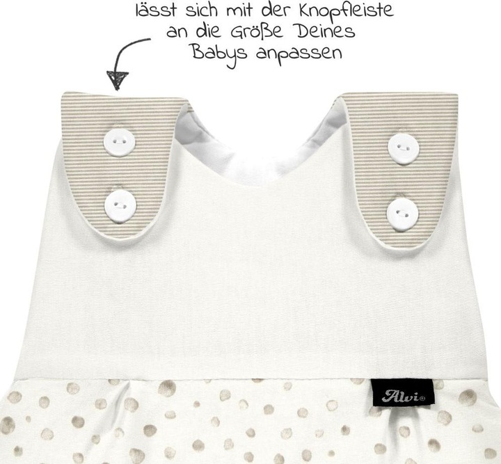 Actual product image Alvi Baby all year sleeping bag Mäxchen Aqua Dot Gr. 62/68 (68 cm)