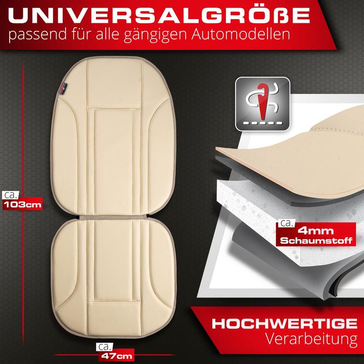 Actual product image Walser Ravenna beige faux leather seat cover