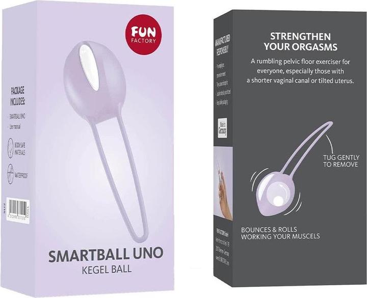 Actual product image Fun Factory Smartball Uno Basin Ball White / Pastel Purple