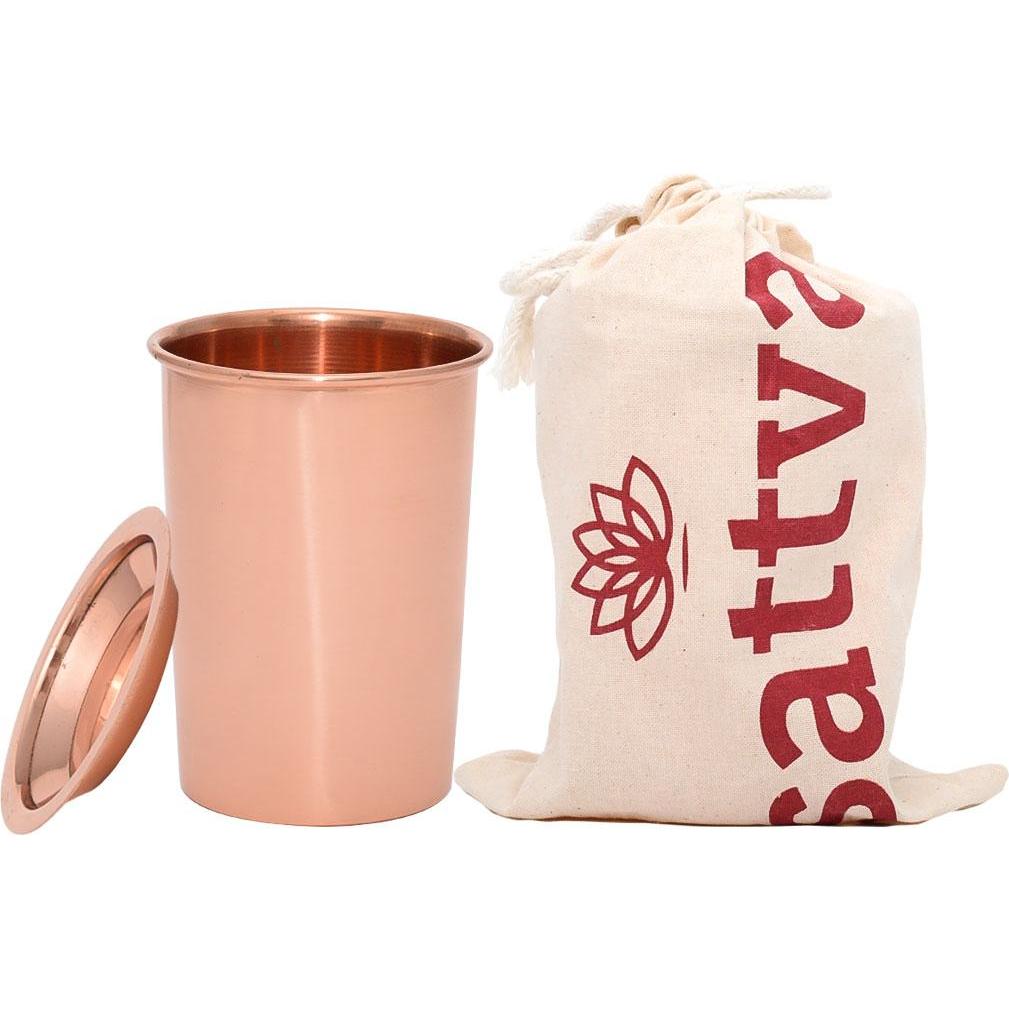 Sattva Ayurveda, Tasse, Sattva - Ayurveda copper cup with lid smooth 350ml (350 ml, 1 x)
