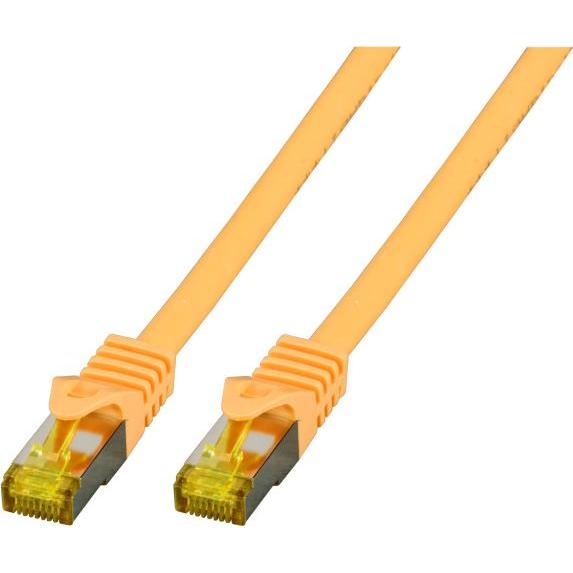 EFB Elektronik Cavo patch RJ45 S/FTP, Cat.6A, LSZH, Cat.7 cavo grezzo, 0,15 m, giallo Il cavo patch RJ45 Cat.6A (S/FTP, CAT6a, 0.15 m), Cavo di rete