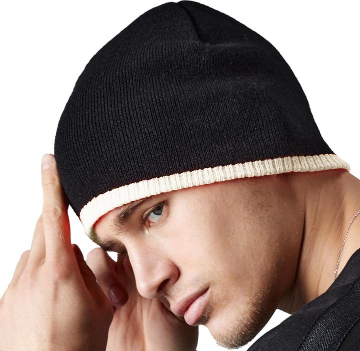 Immagine prodotto Beechfield Beanie Hat Cappello a maglia con tesa a contrasto (Taglia unica)
