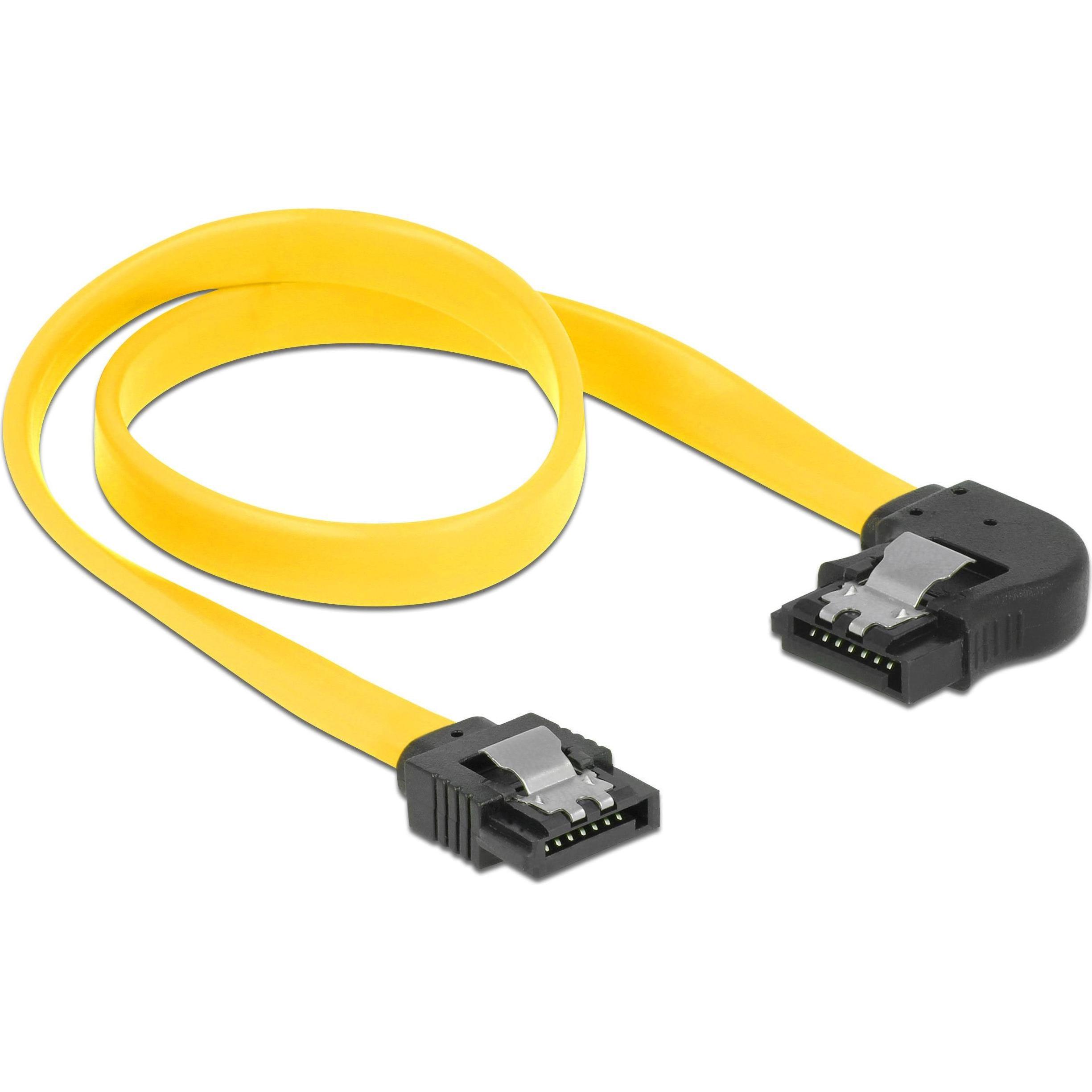 Thumbnail - Delock SATA-3 Kabel: 30cm, Metall Clip,gelb, Interne Kabel (PC)