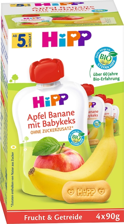 Hipp Pomme Banane avec biscuit pour bébé (360 g)