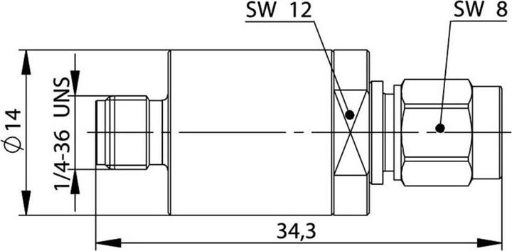 Actual product image Telegärtner Attenuator J01156A0031 1 S