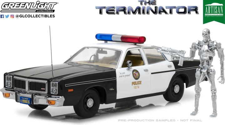 Image du produit Greenlight Collectibles Dodge Monaco Police 1977 avec figurine Terminator