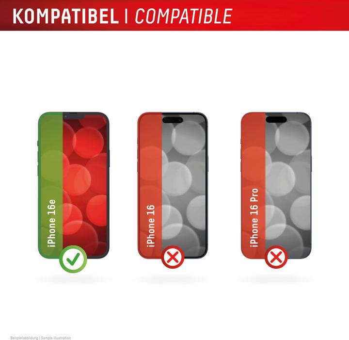 Immagine prodotto Displex Real Glass, 2D Panzerglas + Handyhülle (1 pz., Apple iPhone 16e)