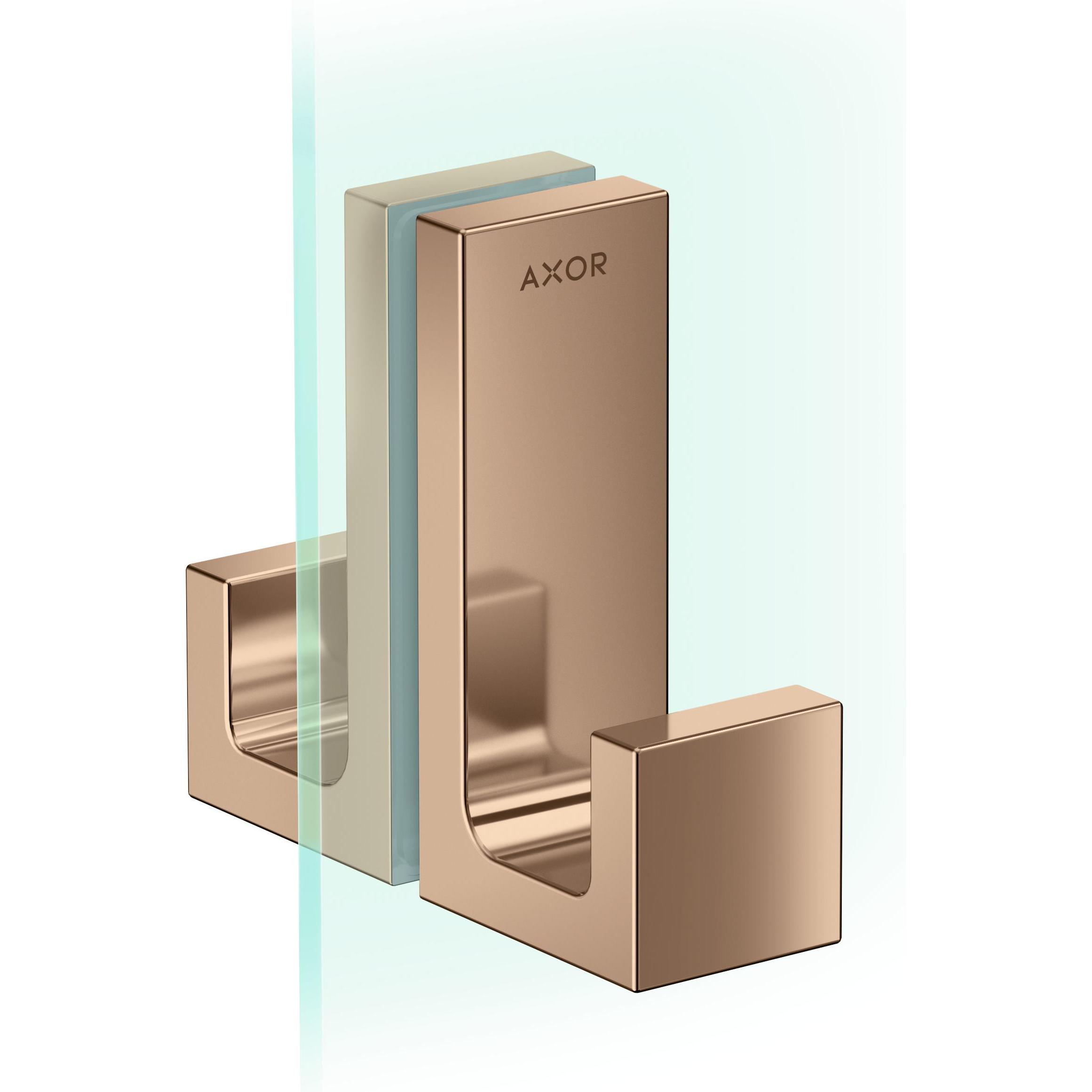 hansgrohe, Spiegel, AXOR Universal Rectangular Duschtürgriff, 6-12mm Glasdicke, Metall, 42639