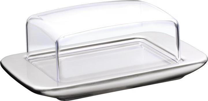 Produktbild WMF Butterdose Butterschale 12x17cm Kunststoffhaube loft Brunch Edelstahl matt (1.05 l)