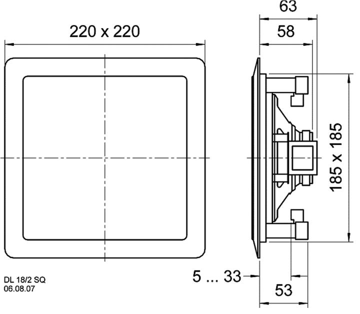 Actual product image Visaton HiFi ceiling loudspeaker DL 18/2 SQ