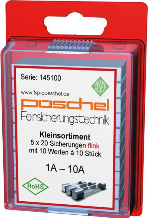 Produktbild Püschel Feinsicherungen SORTI01FB SORTI01FB Feinsicherung (Ø x L) 5 mm x 20 mm