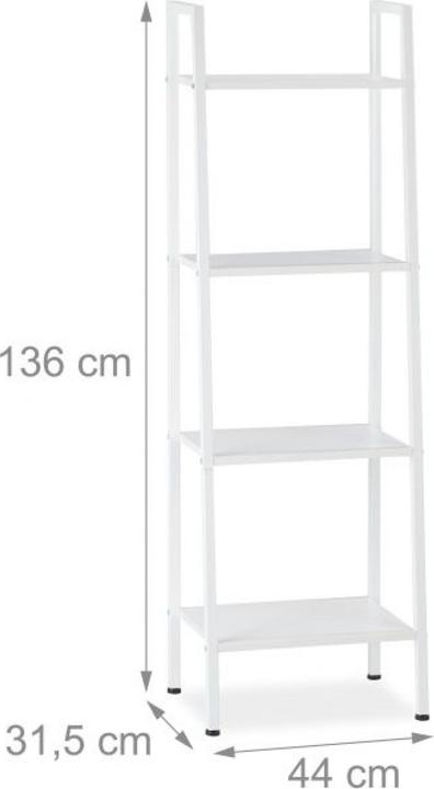 Actual product image Relaxdays Bookcase with 4 Shelves (44 x 31.5 x 136 cm)