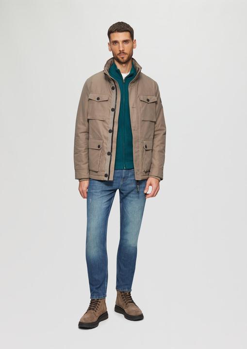 Produktbild S.Oliver Strickjacke Strukturierte Strickjacke mit Logo-Patch (M)