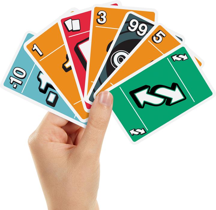 Actual product image Mattel Games O'NO 99 card game (German, French, Italian, English)