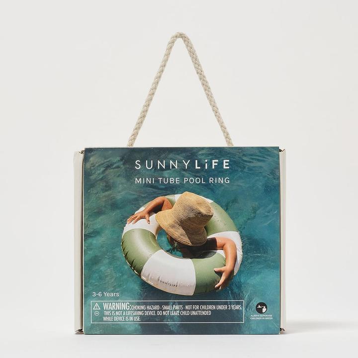 Produktbild Sunnylife Mini Tube Pool Ring Olive Stripe