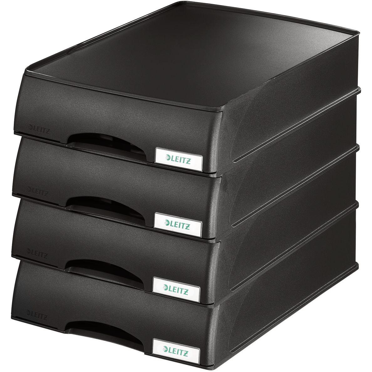 Leitz, Dokumentenablage, Ablagekorb Plus, DIN A4, Kunststoff, 4 Stück (A4)