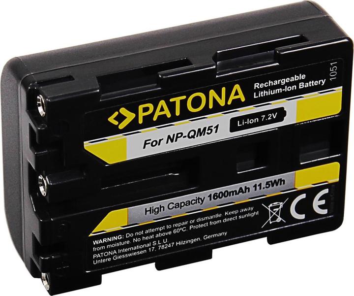 Actual product image Digibuddy NP-FM55H NP-QM51 Battery f Sony1600mAh 7.4V 11.52Wh (Camera battery)