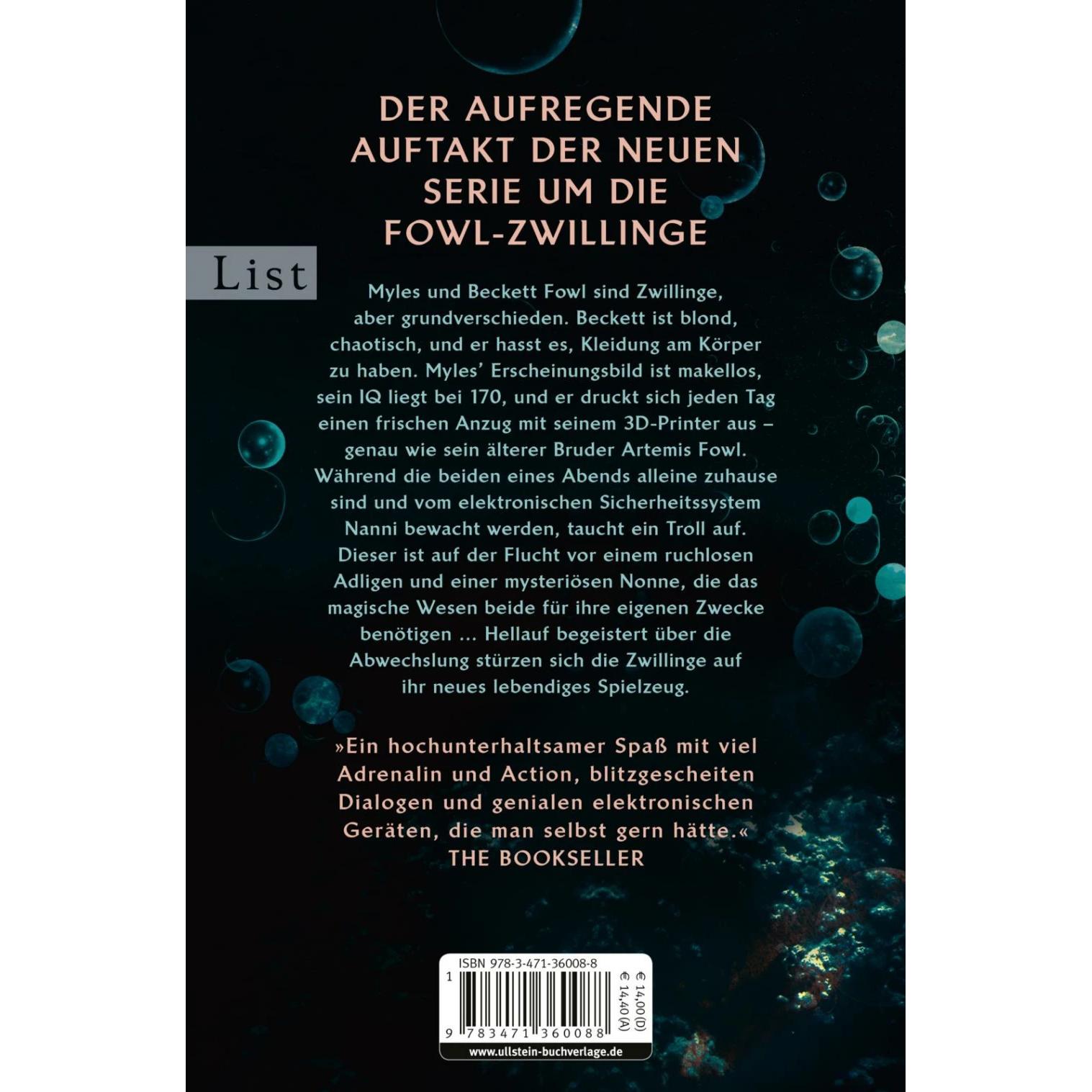 Thumbnail - Die Fowl-Zwillinge und der geheimnisvolle Jäger, Kinderbücher von Eoin Colfer, Claudia Feldmann
