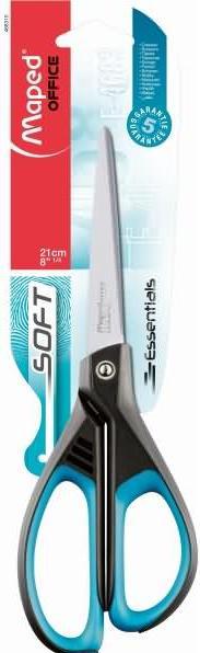 Produktbild Magni Maped M468310 - Schere Essentials Soft asymmetrisch, 21 cm, schwarz/blau (21 cm)