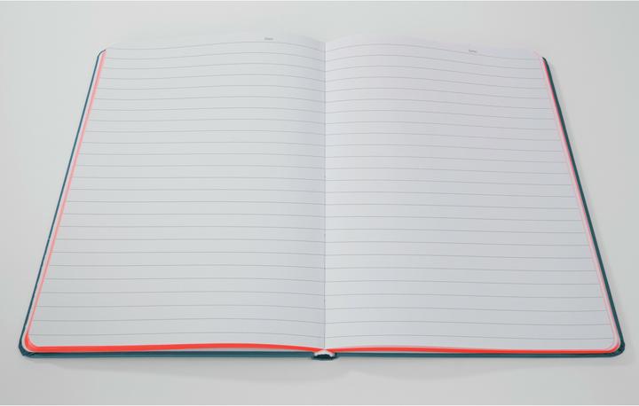 Image du produit Sigel Notizbuch A5 Linescape blau/papaya (A5, A5 : 14,8x21cm, DIN A5, À rayures, Couverture rigide)