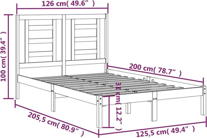 Image du produit vidaXL Bettrahmen (120 x 200 cm)