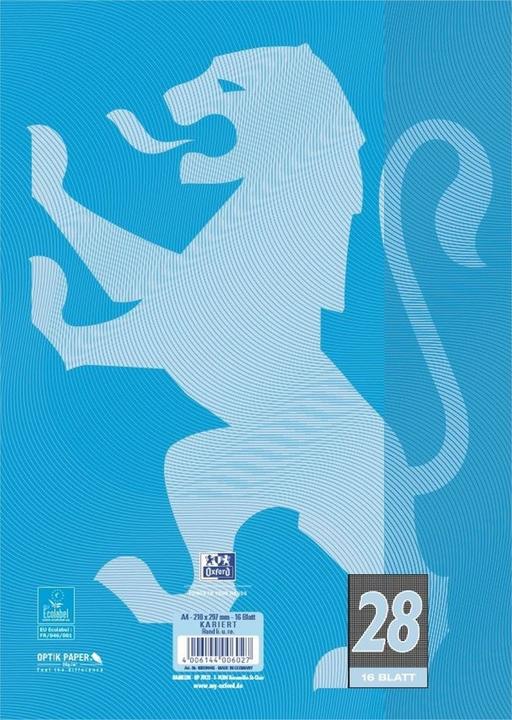 Actual product image Oxford Exercise book, A4, ruling 28 (A4, Checked)