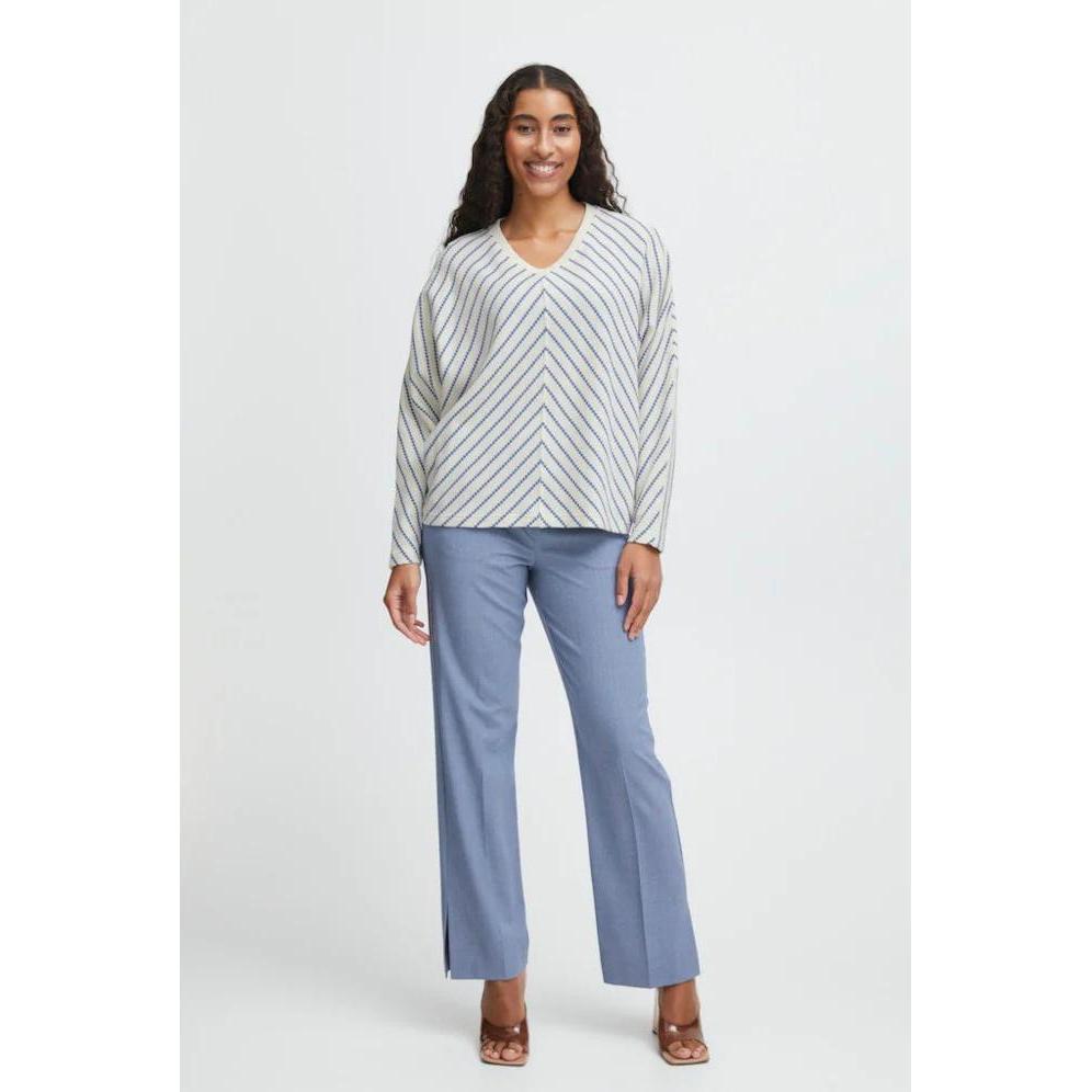 Thumbnail - B.young, Damen, Pullover, Byruni Sweat 2, Blau, Weiss, (XS)