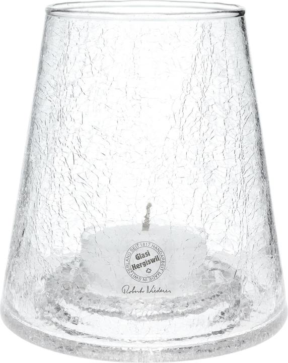 Glasi Hergiswil Glass tealight with holder (15 x 15 cm)