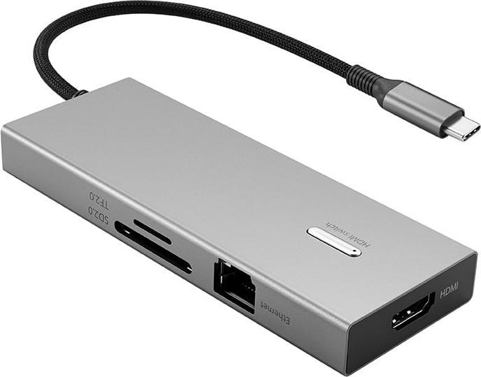Actual product image Fuj Tek 8-in-1 USB-C Hub, 100W PD (USB-C, 8 ports)