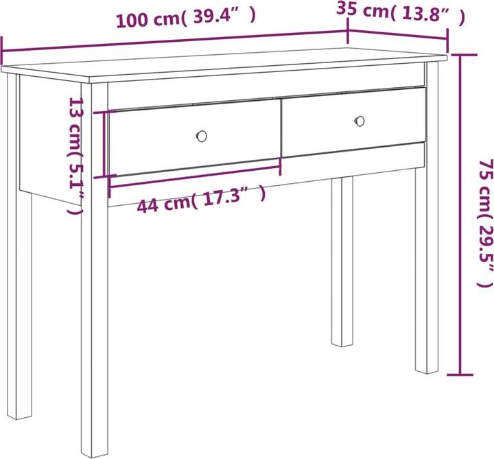 Produktbild vidaXL Konsolentisch (35 x 35 x 75 cm)