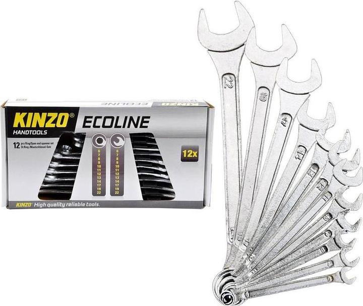Image du produit Kinzo Jeu de tendeurs combi (19 mm, 6 mm, 12 mm, 14 mm, 22 mm, 16 mm, 10 mm, 21 mm, 18 mm, 7 mm, 17 mm, 11 mm, 15 mm, 8 mm, 9 mm, 13 mm, 20 mm)