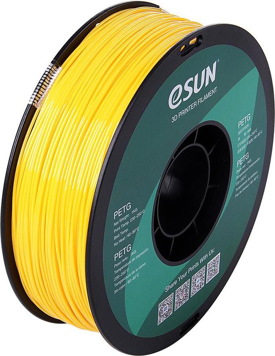 Actual product image eSUN PETG 1.75mm Solid Yellow 1kg 3D Filament (PETG, 1.75 mm, 1000 g)