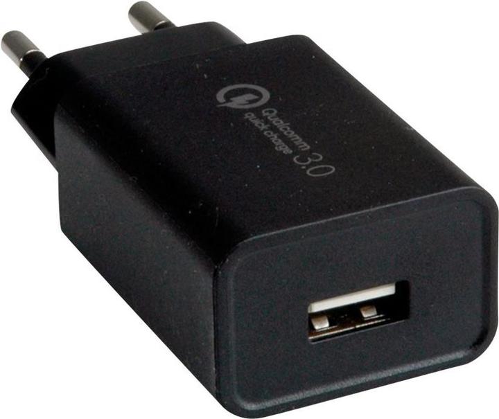 Image du produit Value Chargeur USB QC3.0 avec prise Euro, 1 port, 18W (18 W, 1 portion)