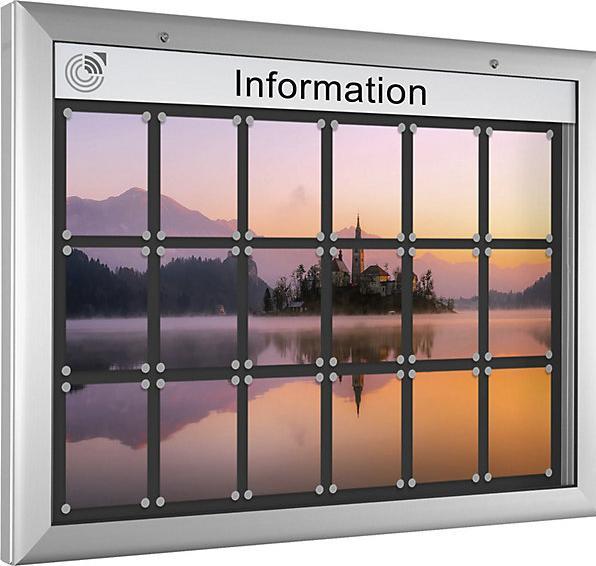 Actual product image kaiserkraft Display case for indoor and outdoor use (Magnet board, 138 x 102.50 cm)