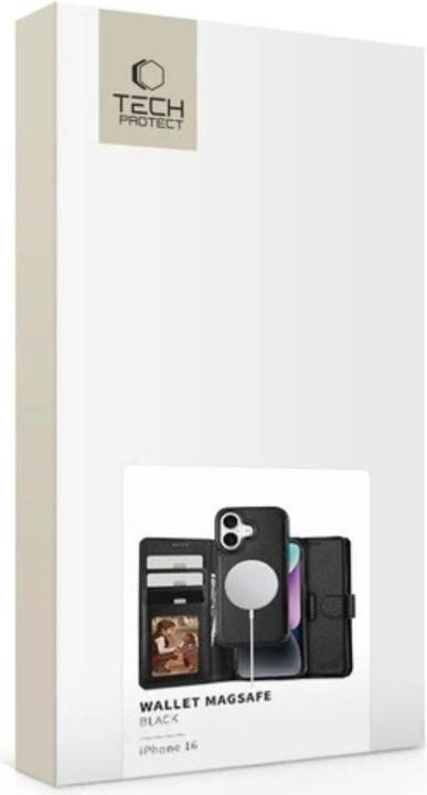 Image du produit Tech-Protect Portefeuille MagSafe avec étui pour iPhone 16 - Noir (Apple iPhone 16)