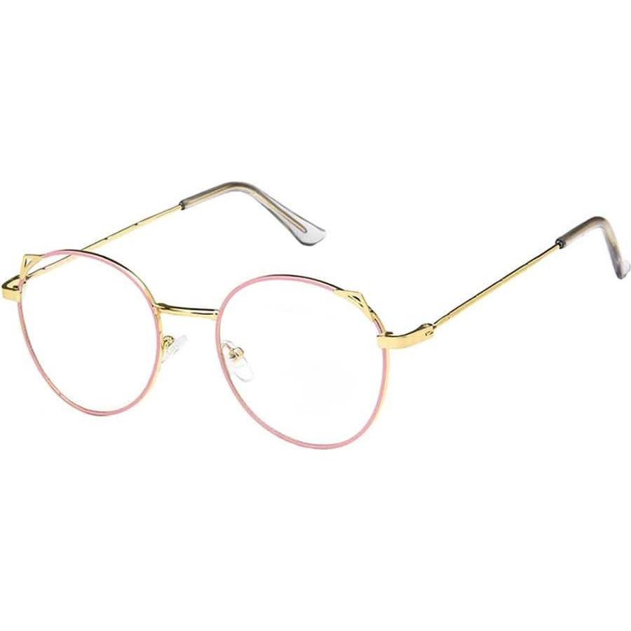 JTI, Sonnenbrille, Anti-Blaulicht-Brille, Katzenohren - Rosa / Gold