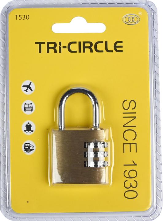 Actual product image Tri-circle padlock combination lock 30 mm bc