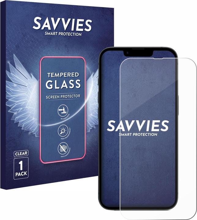 Savvies Panzerglas Displayschutz 9H Schutzglas Glas Klar Transparent (1 Stk., Apple iPhone 16e)