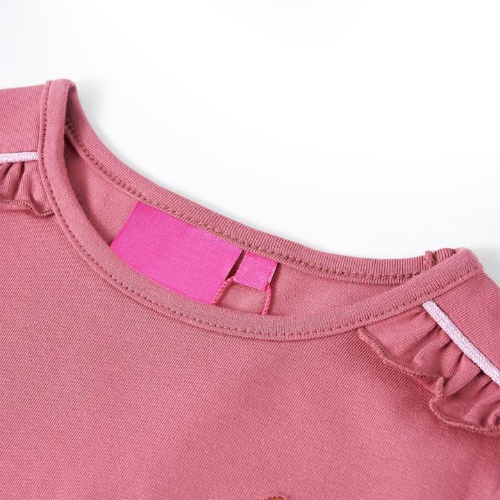 Immagine prodotto vidaXL Camicia da bambino a maniche lunghe rosa lampone 92,Materiale: 95 % cotone (92)