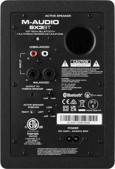 Image du produit M-Audio BX3BT (Actif, Couples, 1x 50 W)