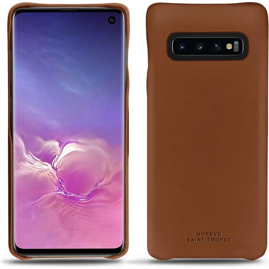 Noreve Lederschutzhülle (Samsung Galaxy S10), Smartphone Hülle, Braun