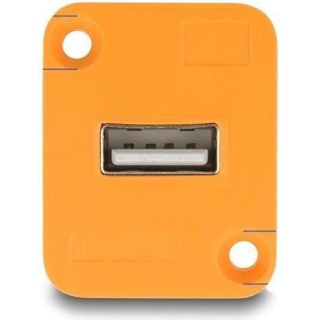 Thumbnail - Delock D-Typ Modul USB 2.0 Typ-A Buchse zu Buchse orange (0.04 m, USB 2.0), USB Kabel