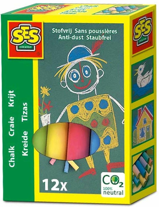 Actual product image Ses Chalk coloured 12 pieces (Multicoloured, 12 x)
