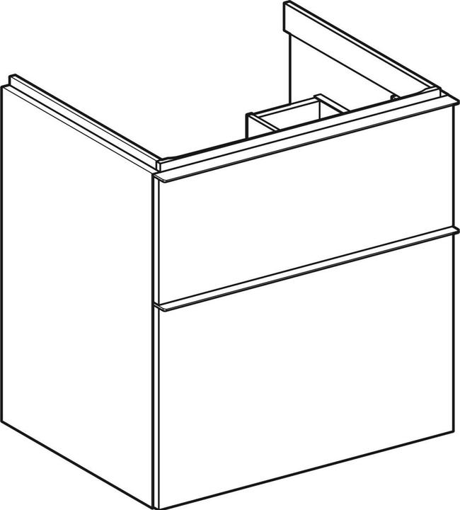 Produktbild Geberit iCon wastafelonderkast 2 lade 59x47,6 cm, wit (59 x 47.5 x 61.5 cm)