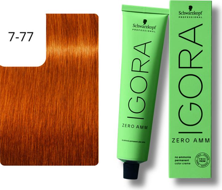 Produktbild Schwarzkopf Igora Zero AMM - 7-77 Mittelblond Kupfer Extra (7-77 Mittelblond Kupfer Extra)
