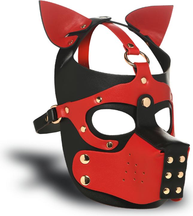 XR Brands Hound Hood with Muzzle - Black/Red