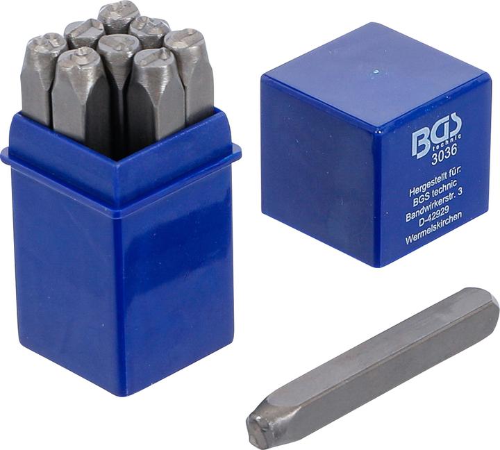 BGS Set di punzoni numerici 6 mm
