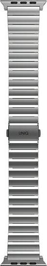Produktbild Uniq pasek Strova Apple Watch 42/44/45/ 49mm Series 1/2/3/4/5/6/7/8/SE/SE2/Ultra Stainless Steel sre (Edelstahl, 3, 4, 9, Ultra)
