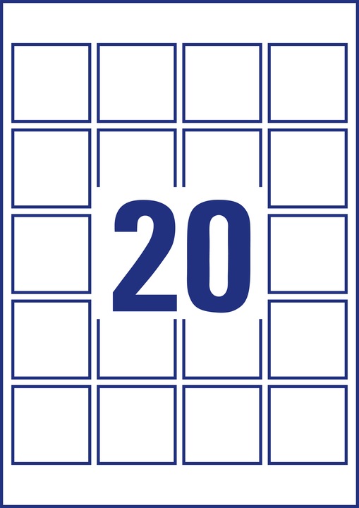 Actual product image Avery Square labels, removable