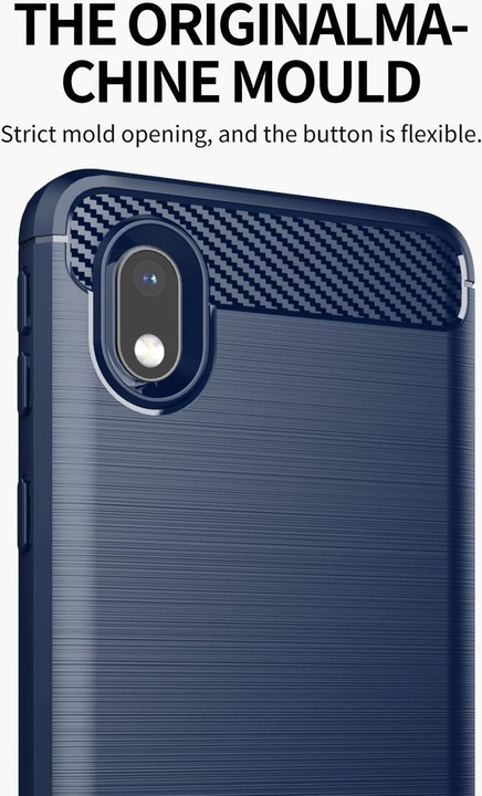 Actual product image Cadorabo TPU Ultra Slim carbon stainless steel Combi Cover (Samsung Galaxy A10, HTC One M10)